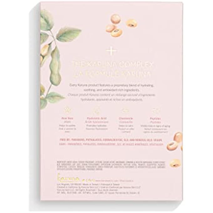 Karuna SKIN - HYDRATING+ FACIAL MASK FOR WELL-MOISTURIZED & HYDRATED SKIN, GLOW-ENHANCING FACIAL SKIN CARE PRODUCTS, HYDRATING FACE MASKS WITH NATTO, NIACINAMIDE & SODIUM LACTATE, 4 SHEETS PER PACK - Image 2